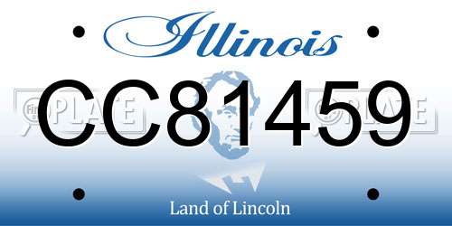 CC81459 Illinois License Plate