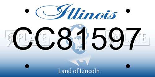 CC81597 Illinois License Plate