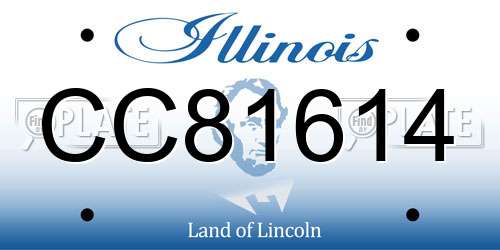 CC81614 Illinois License Plate