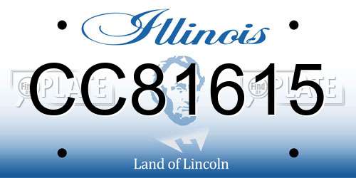 CC81615 Illinois License Plate