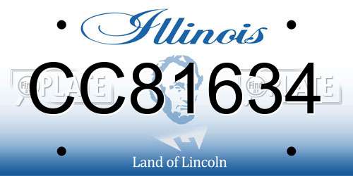 CC81634 Illinois License Plate