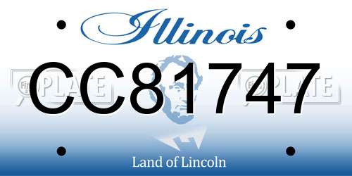 CC81747 Illinois License Plate