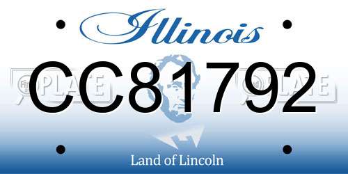 CC81792 Illinois License Plate