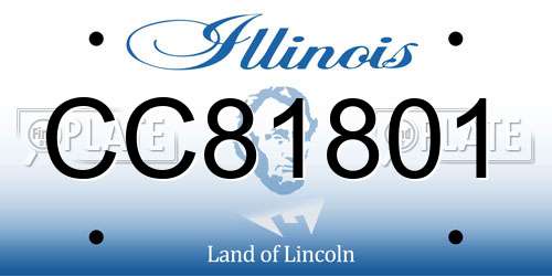 CC81801 Illinois License Plate