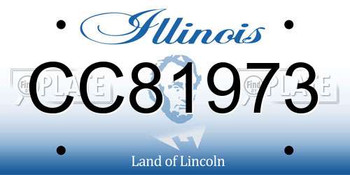 CC81973 Illinois License Plate