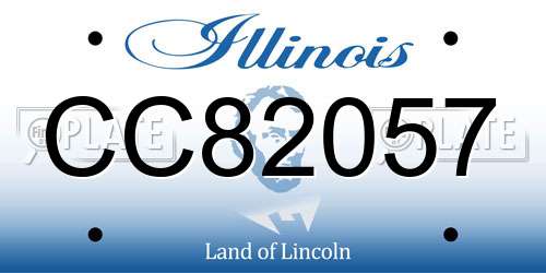 CC82057 Illinois License Plate