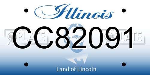 CC82091 Illinois License Plate