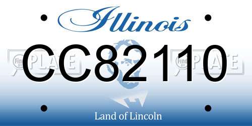 CC82110 Illinois License Plate