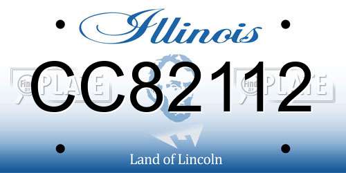 CC82112 Illinois License Plate
