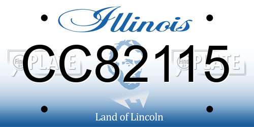 CC82115 Illinois License Plate