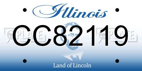 CC82119 Illinois License Plate