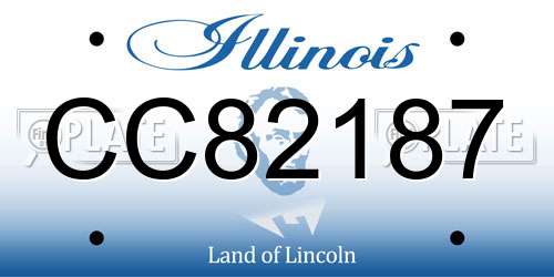 CC82187 Illinois License Plate