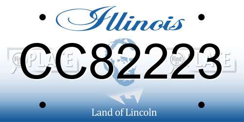 CC82223 Illinois License Plate