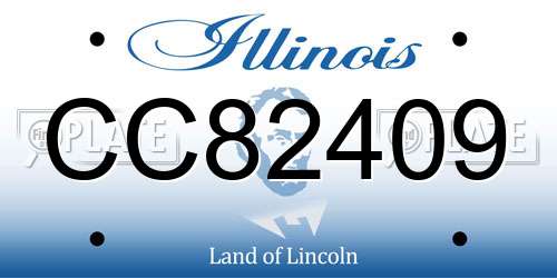 CC82409 Illinois License Plate
