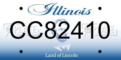 CC82410 Illinois License Plate