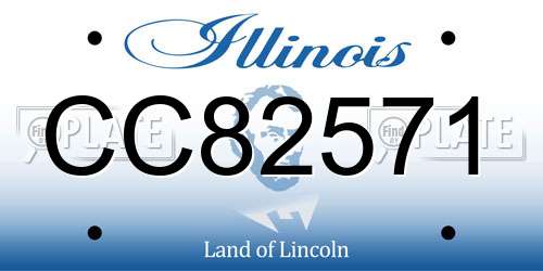 CC82571 Illinois License Plate