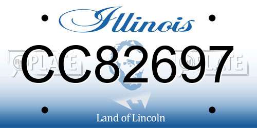 CC82697 Illinois License Plate