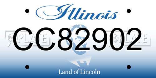 CC82902 Illinois License Plate