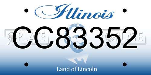 CC83352 Illinois License Plate