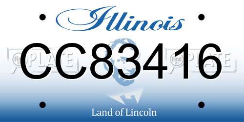 CC83416 Illinois License Plate