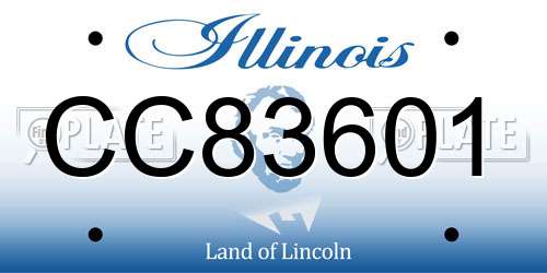 CC83601 Illinois License Plate