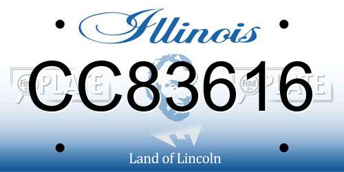 CC83616 Illinois License Plate