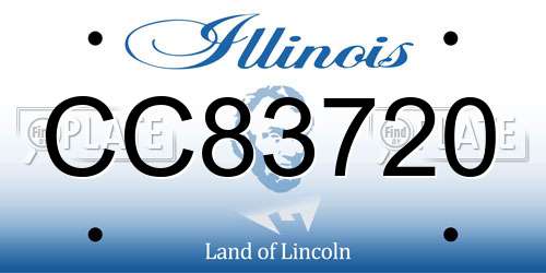 CC83720 Illinois License Plate