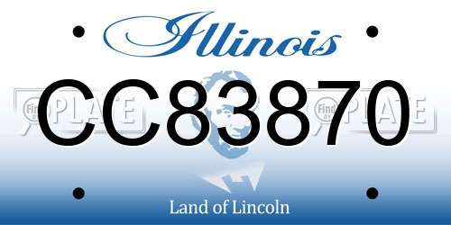 CC83870 Illinois License Plate