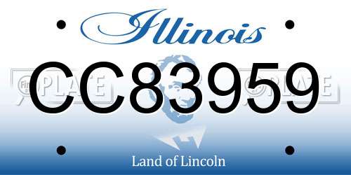 CC83959 Illinois License Plate