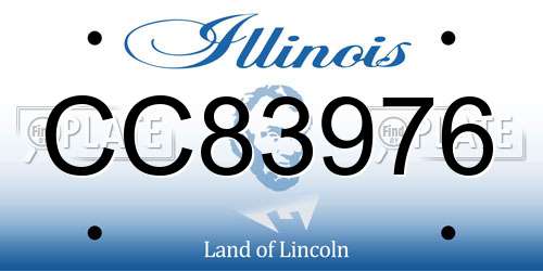 CC83976 Illinois License Plate