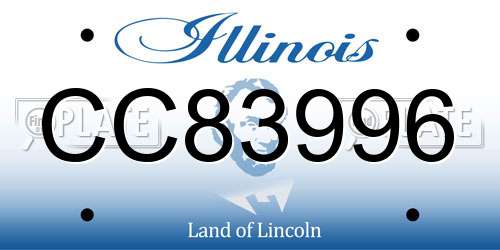 CC83996 Illinois License Plate
