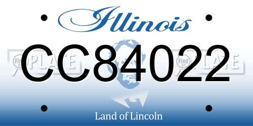 CC84022 Illinois License Plate