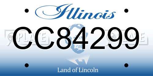 CC84299 Illinois License Plate