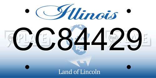 CC84429 Illinois License Plate