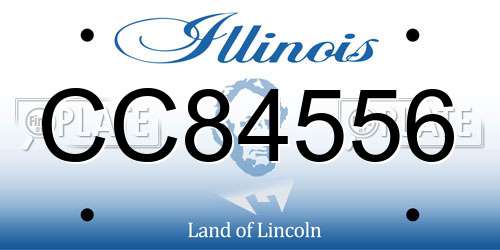 CC84556 Illinois License Plate