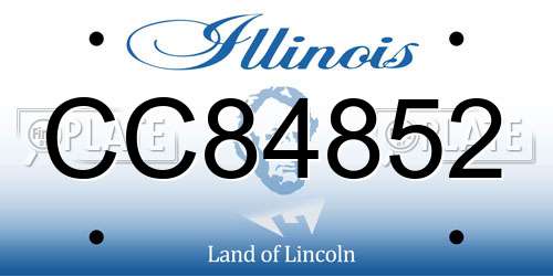 CC84852 Illinois License Plate
