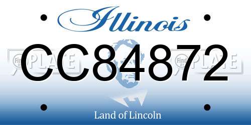 CC84872 Illinois License Plate