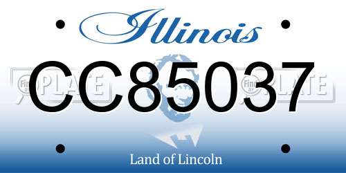 CC85037 Illinois License Plate