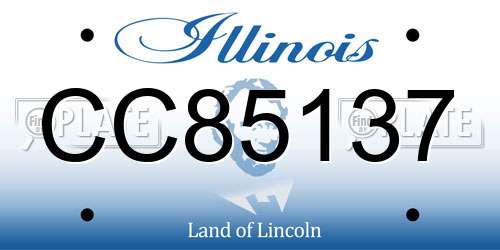 CC85137 Illinois License Plate