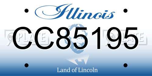 CC85195 Illinois License Plate
