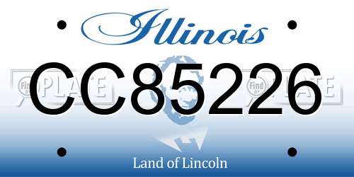 CC85226 Illinois License Plate