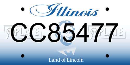 CC85477 Illinois License Plate
