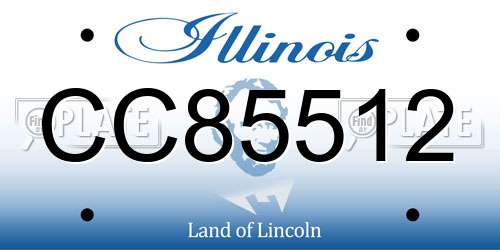 CC85512 Illinois License Plate
