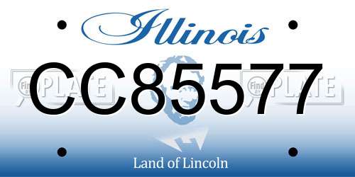 CC85577 Illinois License Plate