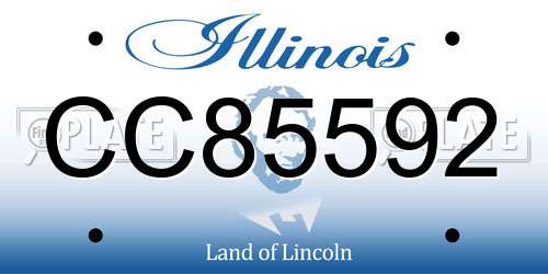 CC85592 Illinois License Plate