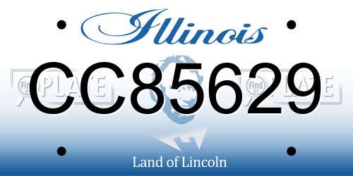 CC85629 Illinois License Plate