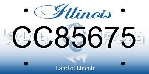 CC85675 Illinois License Plate