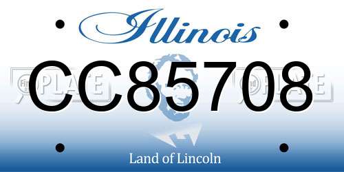 CC85708 Illinois License Plate