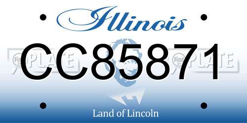 CC85871 Illinois License Plate