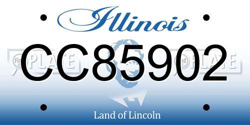 CC85902 Illinois License Plate